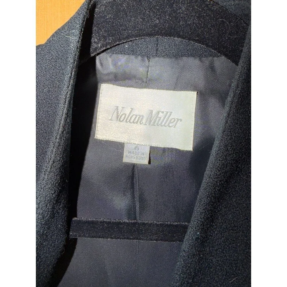 Nolan Miller Womens Bolero Jacket Skirt Set Size 6 Black Wool Snakeskin Beaded - Picture 3 of 13